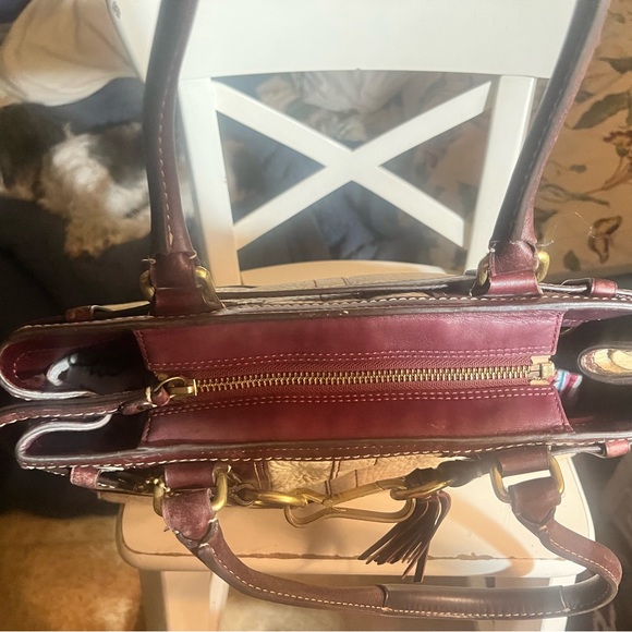 Coach Purse Hampton Tote Tan, Brown Leather Tote Shoulder Authentic - Picture 4 of 6